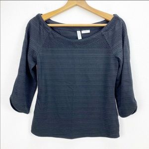 Meadow Rue by Anthropologie black textured shirt